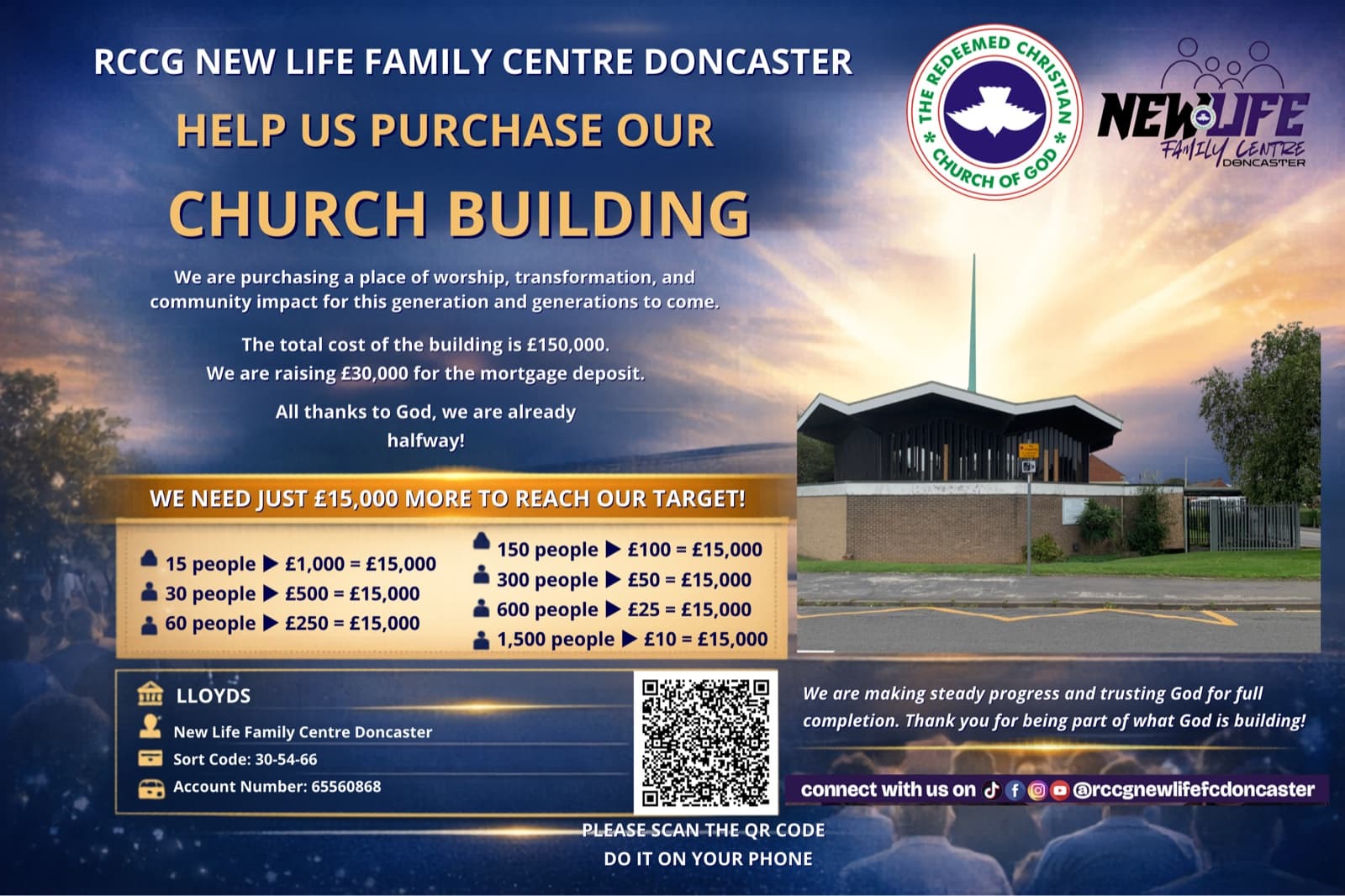 Help Us Purchase Our Church Building — RCCG New Life Family Centre Doncaster